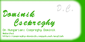 dominik csepreghy business card
